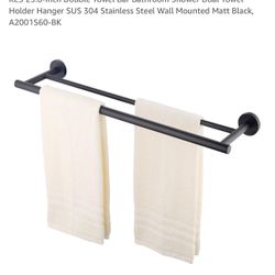 KES Brand New Double Tower Bar - Matte Black