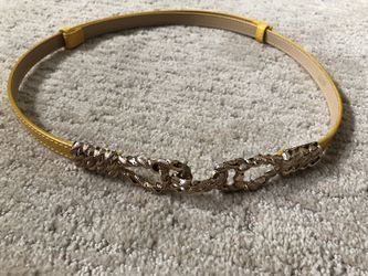 Yellow women dress belt