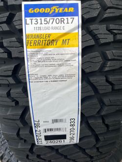 New 315/70/17 Goodyear Wrangler