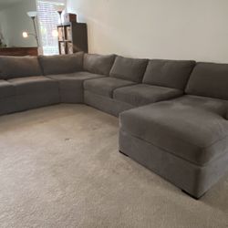 Radley (Macy's) 5-Piece Sectional with Chaise - Heavenly Mocha Grey