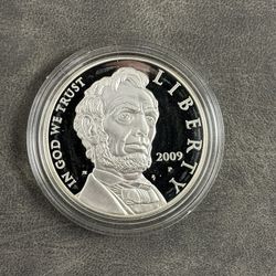 2009 Lincoln Silver Proof Dollar in OGP -- GREAT COMMEM. COIN! — SHIPPING AVAILABLE!