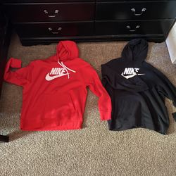 Red And Black Nike Hoodies