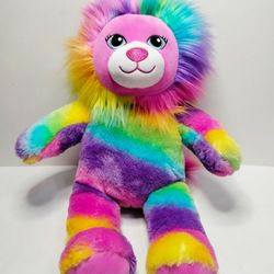 Build a Bear Color Craze Lion Plush Stuffed Animal Rainbow Collection Toy