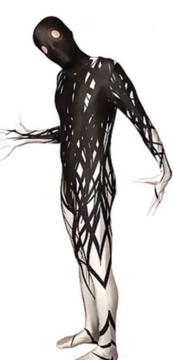 Black and White Full Body Zentai Adult Costume