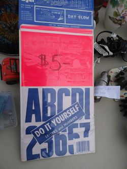 Boat or jet ski registration numbering kit