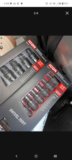 Brand New ICON 3/8" Drive Swivel Impact Socket Sets (Metric & SAE)
