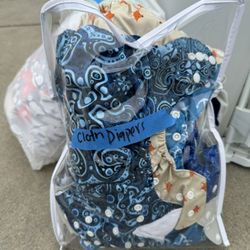 Cloth Diapering System With Spray Pal, Diapers And Liners
