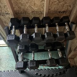 Dumbbells And Rack 10,15,20,25,30
