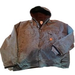 🔥 Carhartt Men's 3XL Hooded Work Jacket – $75 (Cross Roads / Little Elm)
