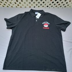 Pokemon Trainer Unisex Polo T-Shirt NWT XL GameStop Exclusive