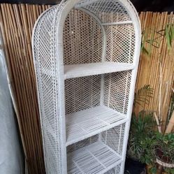 Vintage Wicker Shelf 70's