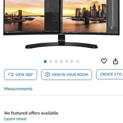 LG 34UC80 wide monitor like new condition