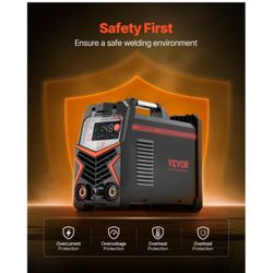 VEVOR TIG Welder, 205A 3-In-1 Welding Machine (Large LED Display)- DC TIG/DC Pulse TIG/MMA(Stick)