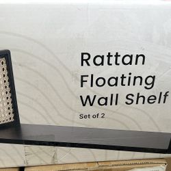 2 Green Floating Shelves