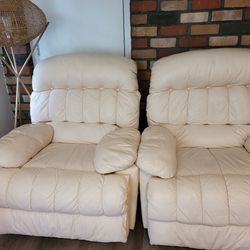 Original Leather Recliners Set Of 2