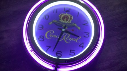 Crown Royal Neon Wall Clock