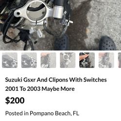 Suzuki GSXR Clipons most in stock 1993 to 2008