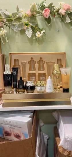 BEI LING MEI Gold Pro-Xylane – Luxury 8-Piece Skincare Set | Morning & Evening Routine