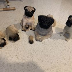 Dog Pug Statues 