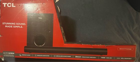 NEW TCL Alto S21BW Sound Bar/Sub Woofer