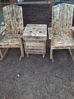 Rocking chairs set 3 pcs