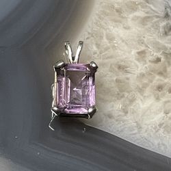 Amethyst CZ Stone Pendant 