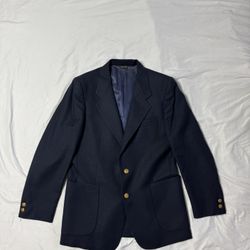 Hernando Trujillo 100% Pure Wool Men’s Blazer Jacket – Classic Navy Blue, Tailored Fit