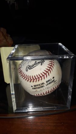 Dodgers autograph baseball