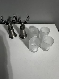 jagermeister shot glasses Stag Head And Frosted 