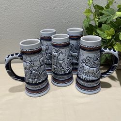 VTG Avon Beer Stein 1976 Wildlife Handcrafted In Brazil