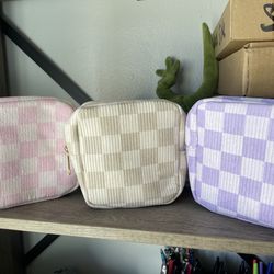 Mini makeup bags with bottles