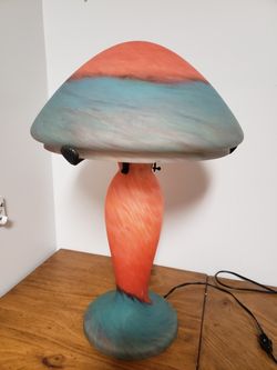Beautiful painted glass lamp.