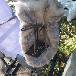 !! Bottle Tote Faux Fur Bag