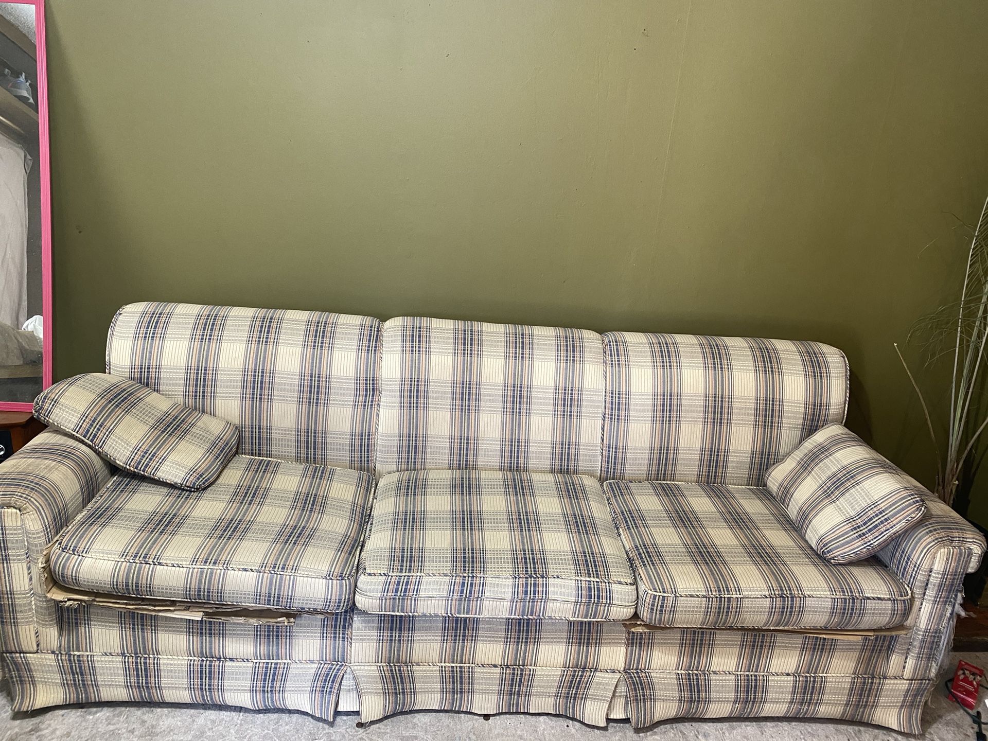 Plaid Sofa (Long) 
