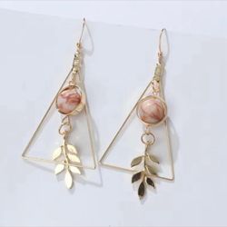 Triangle Marbled Earrings 