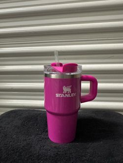 Stanley Pink 40 oz Stainless Steel Tumbler w/ Handle, Drink-Through Lid & Straw