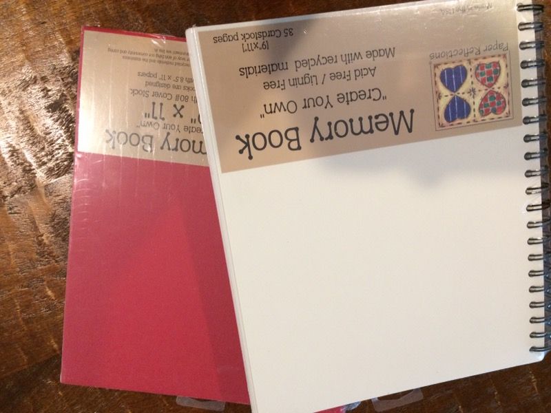 Memory scrap books