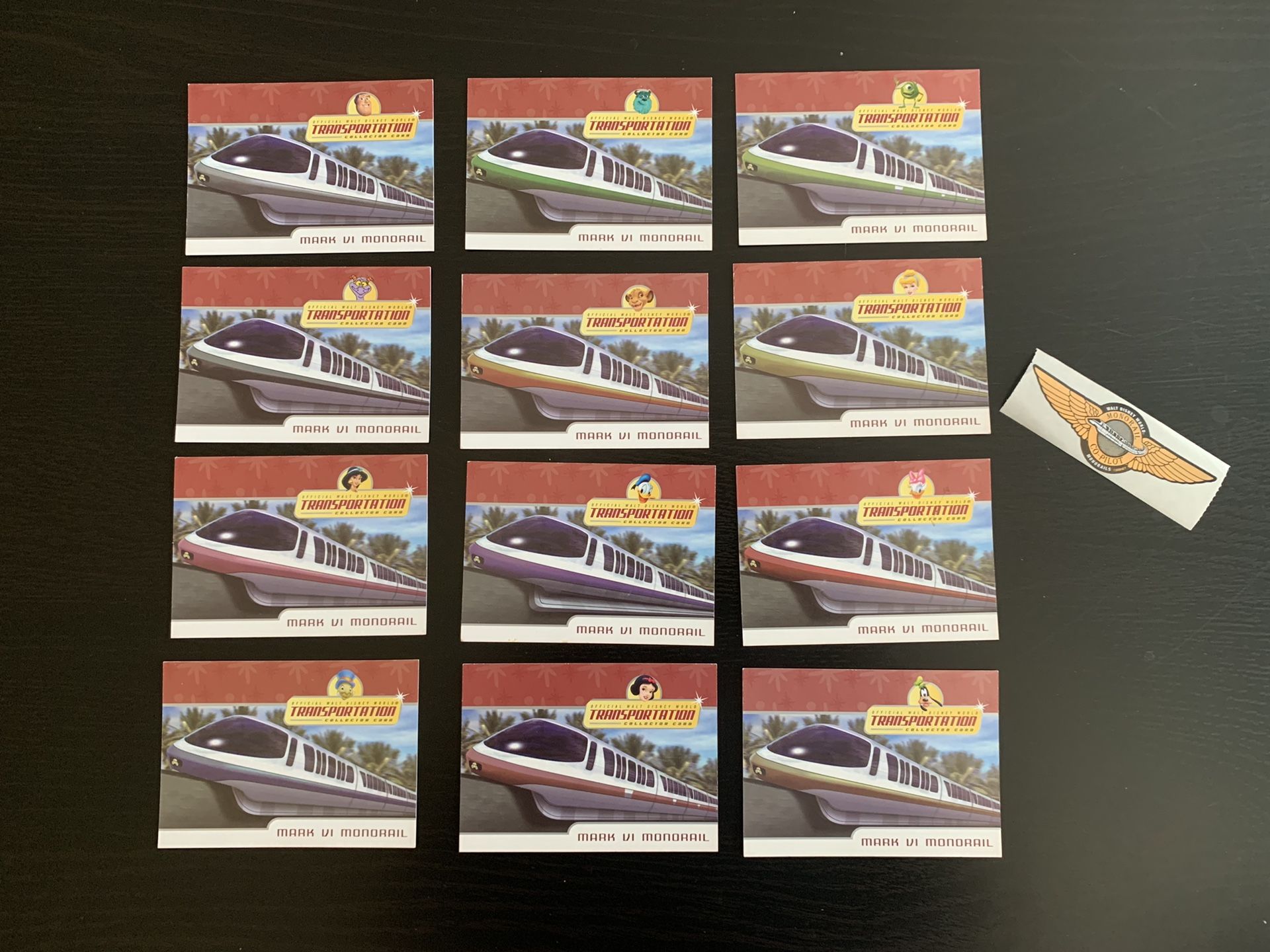 Walt Disney World Transportation Collectors Cards-Monorails