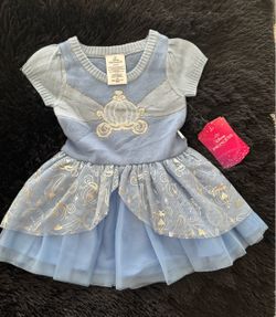 Disney Princess Cinderella Knit Tulle Dress Baby Girl Size 12 months