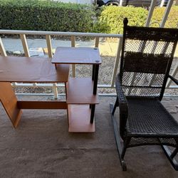 Great Condition, Desk And Rocking Chair
