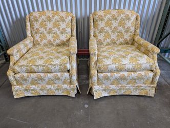 Pair of Vintage Floral Club Chair