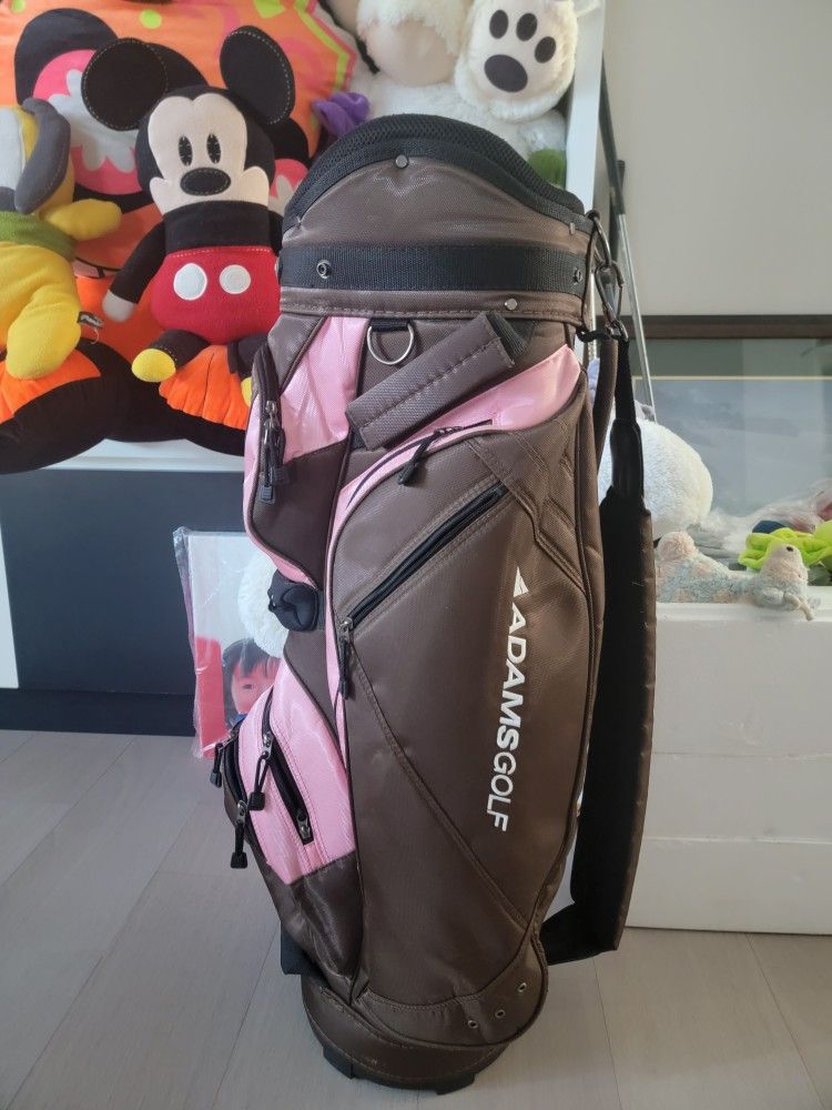 Adams Golf Idea Cart Bag Brown Pink 6 Way Divider