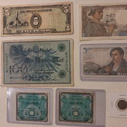 Vintage World Currency & Coin Lot 