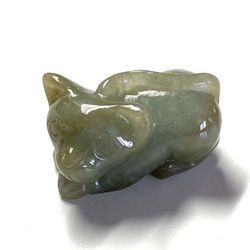 Jade Jadeite Cat Pendant Necklace
