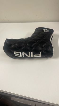 Black Diamond Pattern Leather Ping Putter Cover
