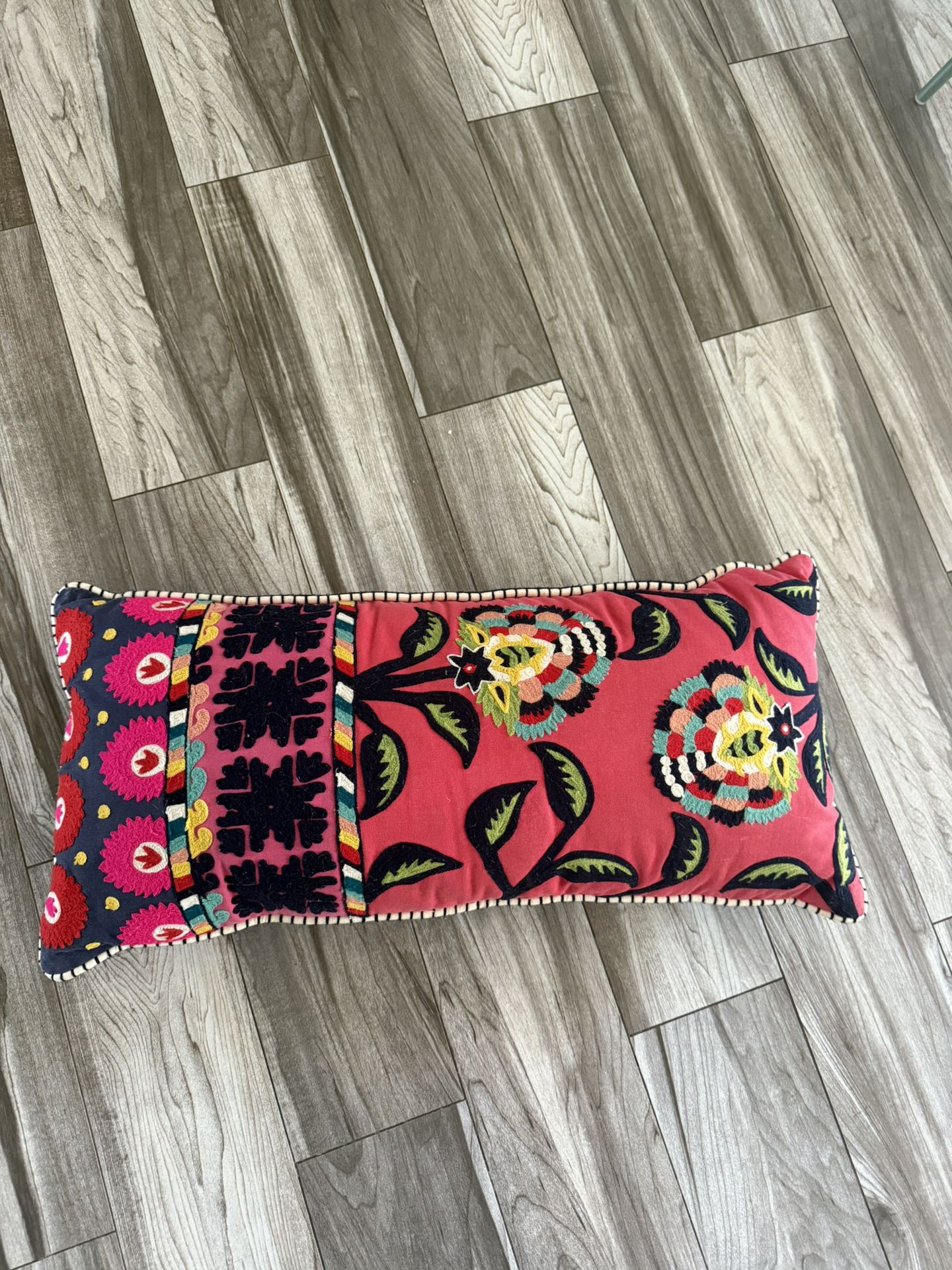 Anthro Flower Pillow, Pink