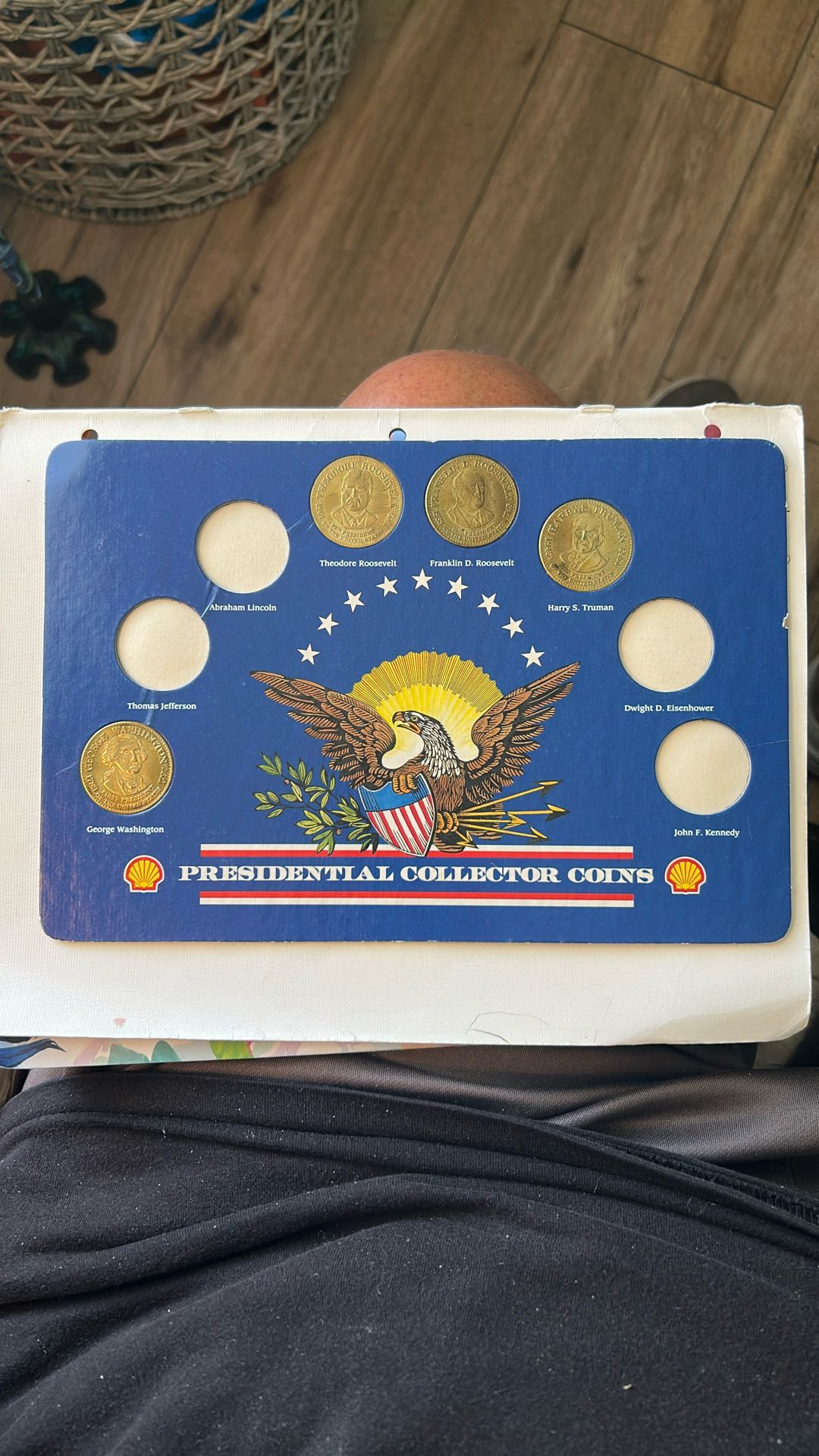 Shell Oil Presidential Collector Coins And Board