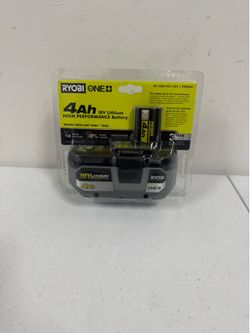 RYOBI ONE+ 18V 4.0 Ah Lithium-Ion HIGH PERFORMANCE Battery