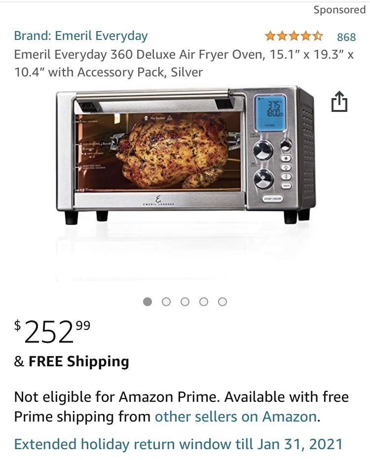 360 Deluxe Emeril 360 Power Air Fryer Emeril Lagasse Power