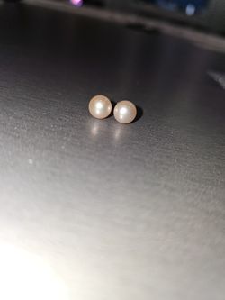 Pink Hue Real Freshwater Pearl Earrings